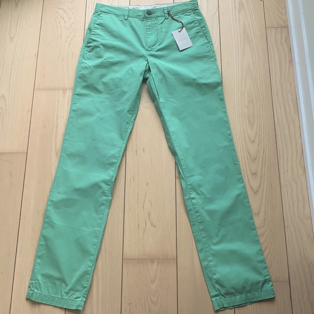 Men's Club Monaco Green Davis Fit Chino Size 28/32